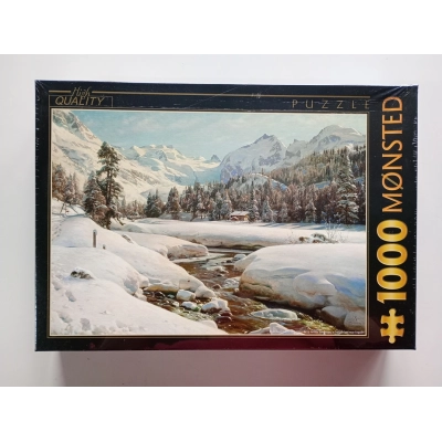 Winter Landscape in Switzerland near Engadin - Peder Mørk Mønsted (Delle im Cover)