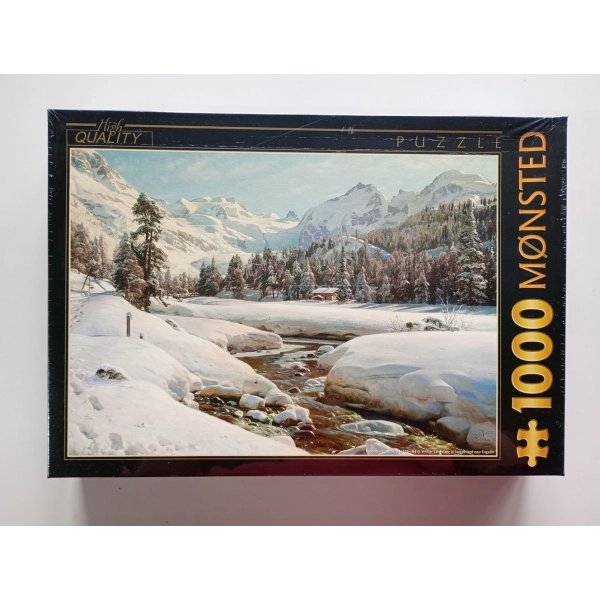 Winter Landscape in Switzerland near Engadin - Peder Mørk Mønsted (Delle im Cover)