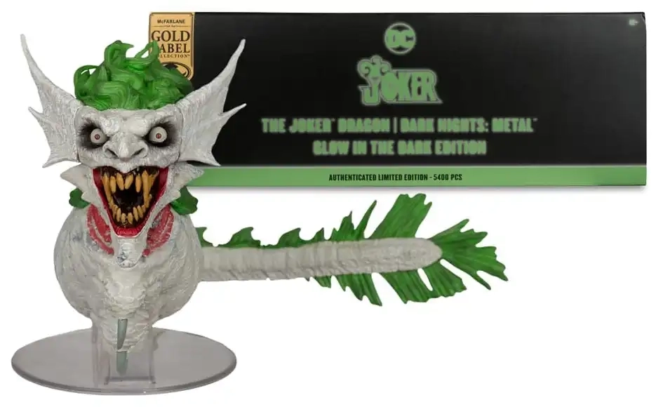 DC Multiverse The Joker Dragon (Dark Nights: Metal) - Actionfigur - Glow in the Dark Edition - Gold Label - 25 cm