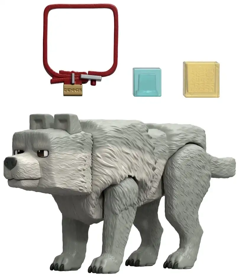Ein Minecraft Film Actionfigur Dennis der Wolf - 10 cm