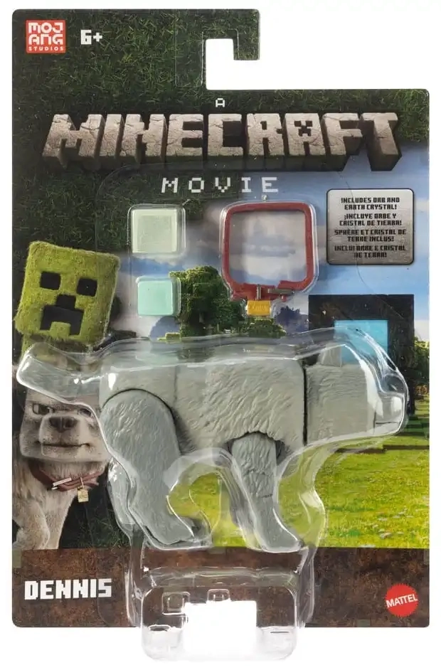 Ein Minecraft Film Actionfigur Dennis der Wolf - 10 cm