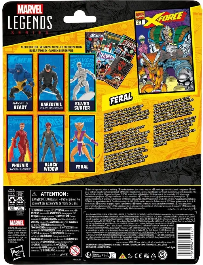 X-Force Marvel Legends - Feral Actionfigur - 15 cm