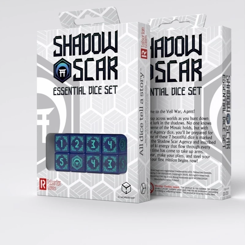 Shadow Scar Essential Dice Set - Blue & Turquoise