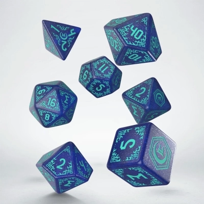 Shadow Scar Dice Set - Blue & Turquoise