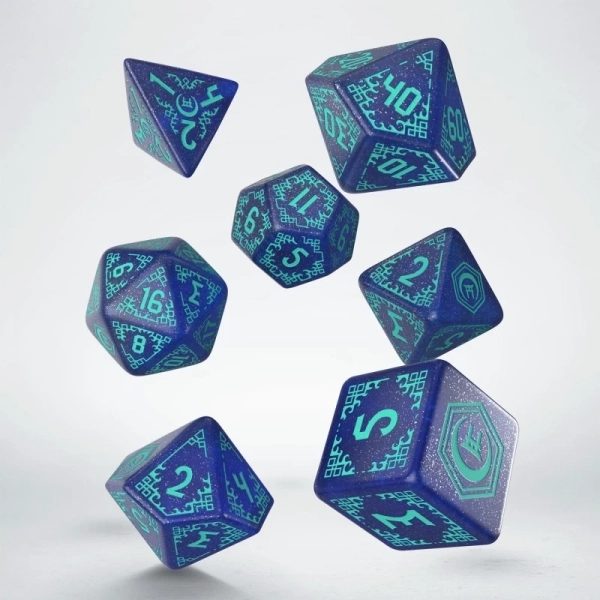 Shadow Scar Dice Set - Blue & Turquoise