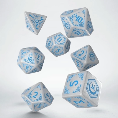 Shadow Scar Dice Set - White & Blue