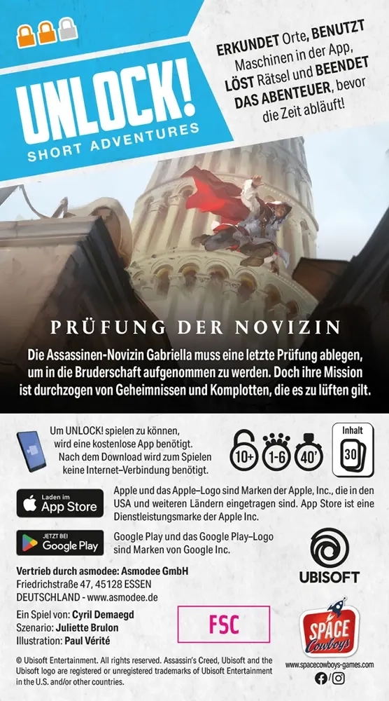 Unlock! Short Adventures: Assassin’s Creed - Prüfung der Novizin - DE