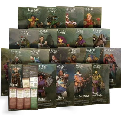 Legend in the Mist RPG - Character Pack - 20 Charakterbögen - EN