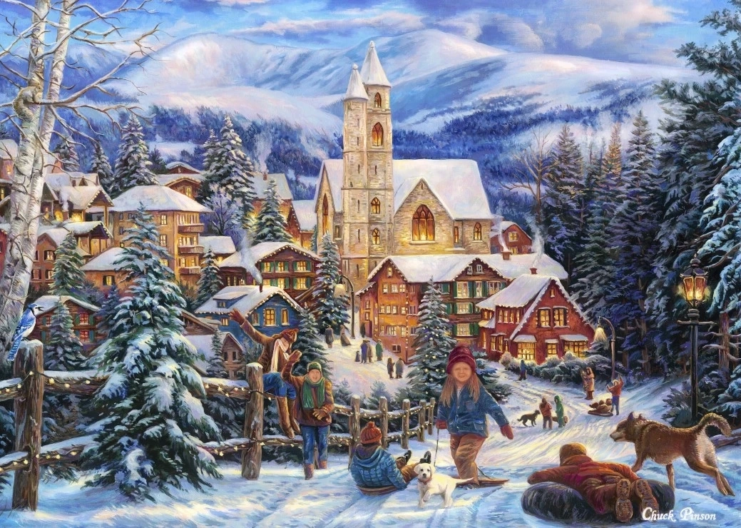 Sledding To Town - Chuck Pinson - 500 Teile