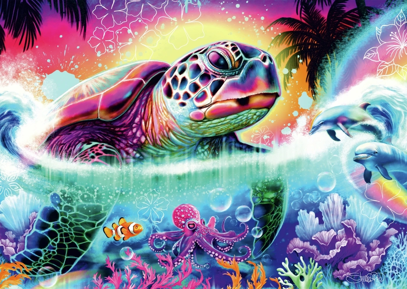 Neon Schildkröte