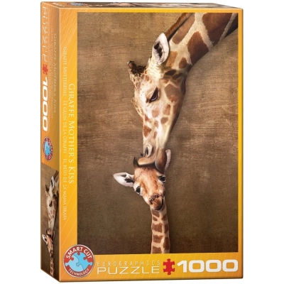 Giraffe Mutterkuss