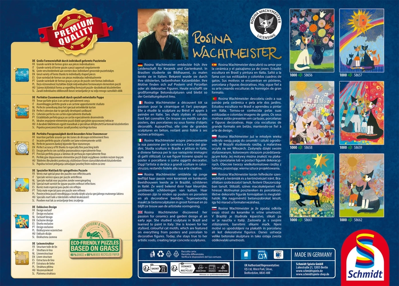 Glückliche Katzenfamilie - Rosina Wachtmeister