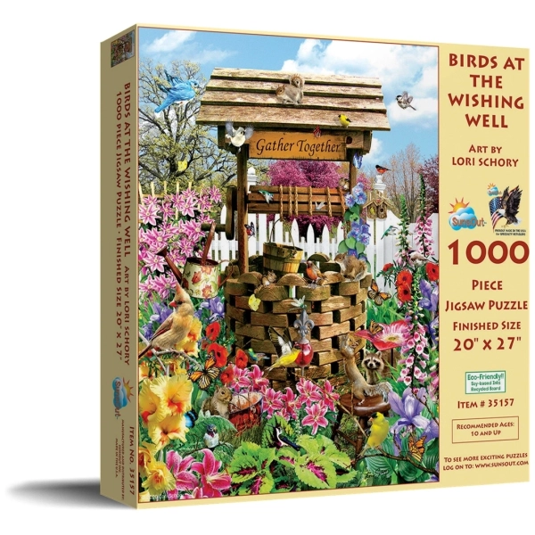 Birds at the Wishing Well - Lori Schory