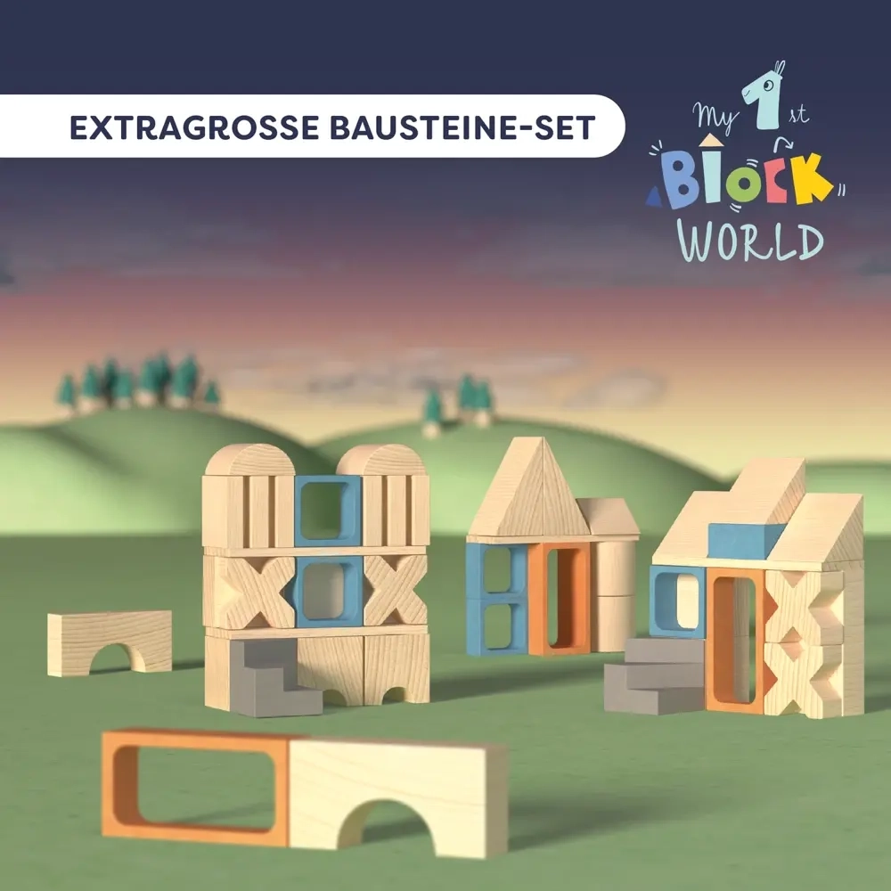 Meine erste Bausteinwelt - Extragrosse Bausteine-Set - 42 Teile