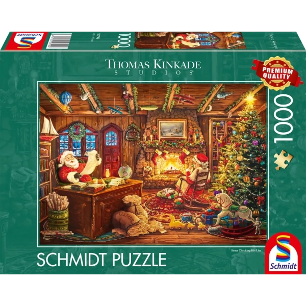 Santa prüft die Wunschliste - Thomas Kinkade Studios