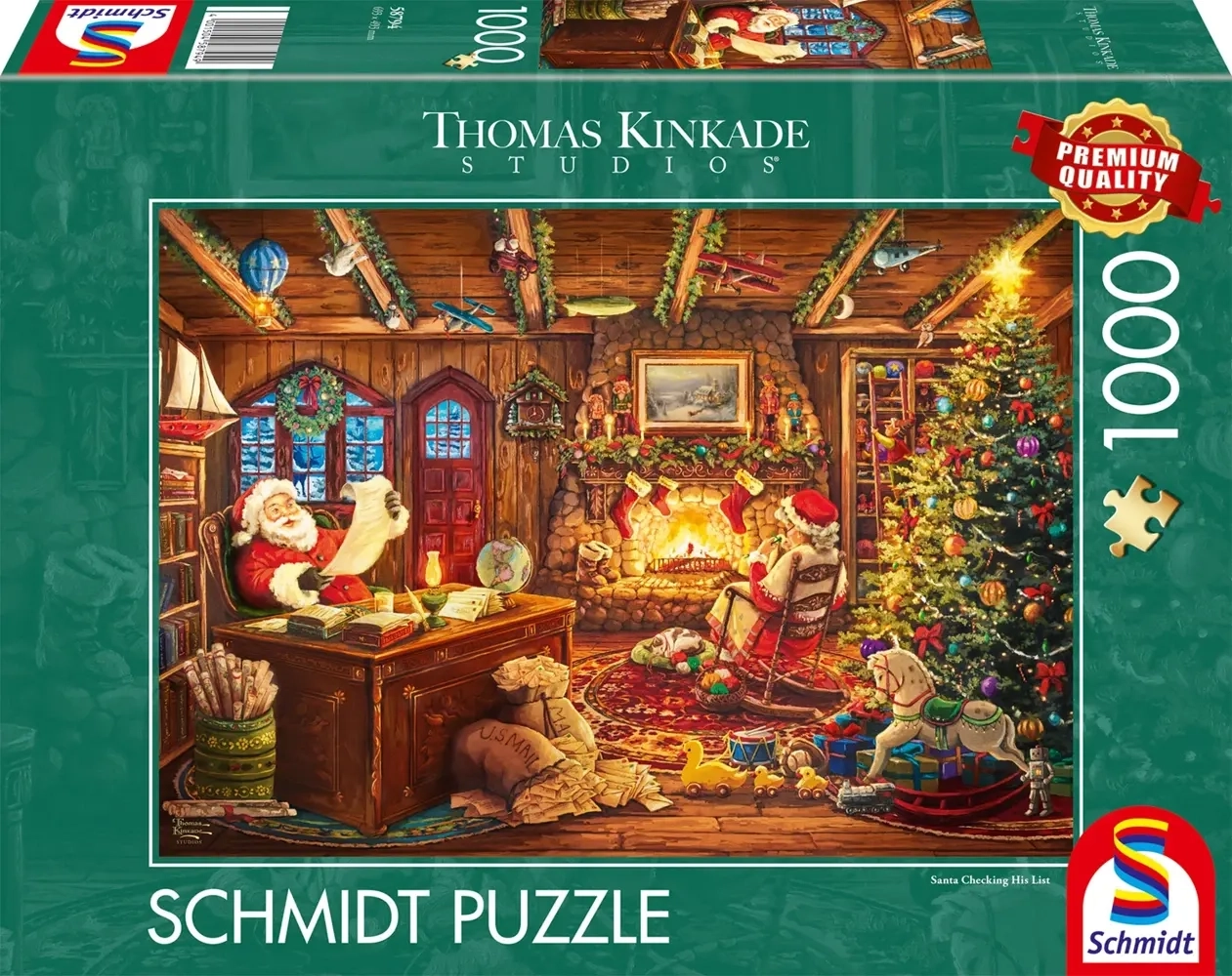Santa prüft die Wunschliste - Thomas Kinkade Studios
