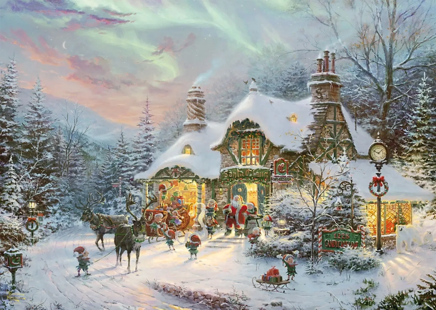 Santas Nacht vor Weihnachten - Thomas Kinkade Studios