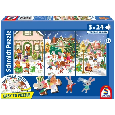 Fröhliche Weihnachten - 3 x 24 Teile