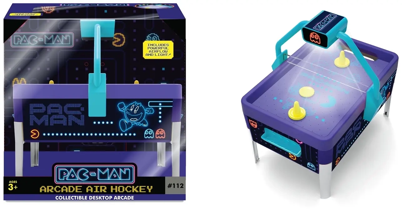 Arcade Mania Pac-Man Neon Air Hockey