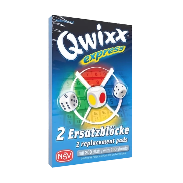 Qwixx Express - Ersatzblöcke - 2 x 100 Doppelseiten - DE