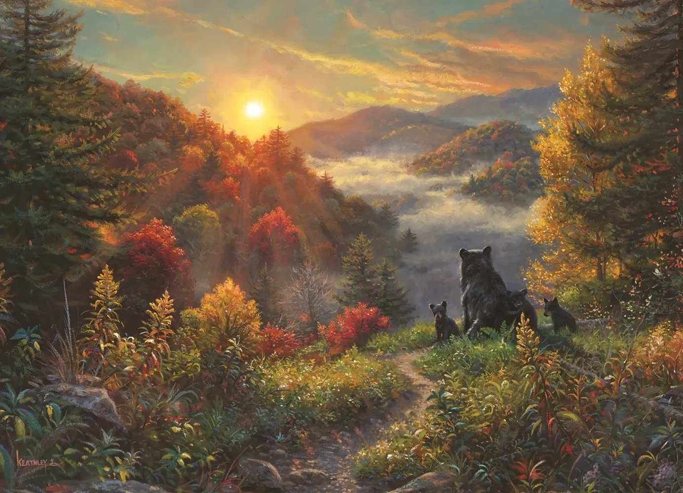 Bären beim Sonnenaufgang
