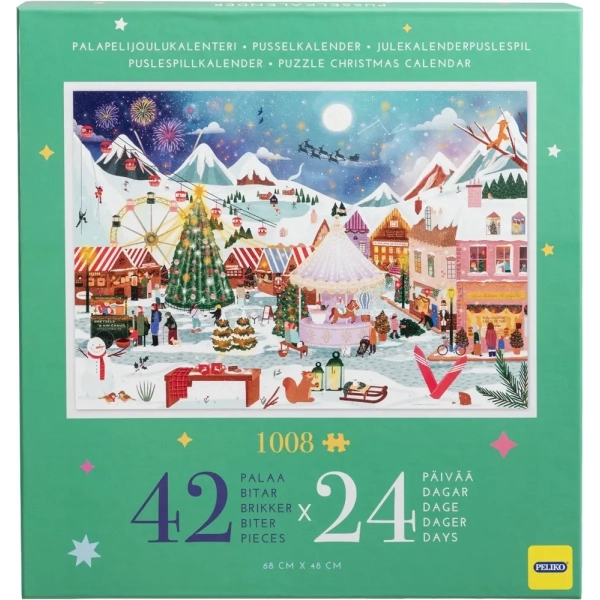 Peliko Puzzle Adventskalender - 1008 Teile