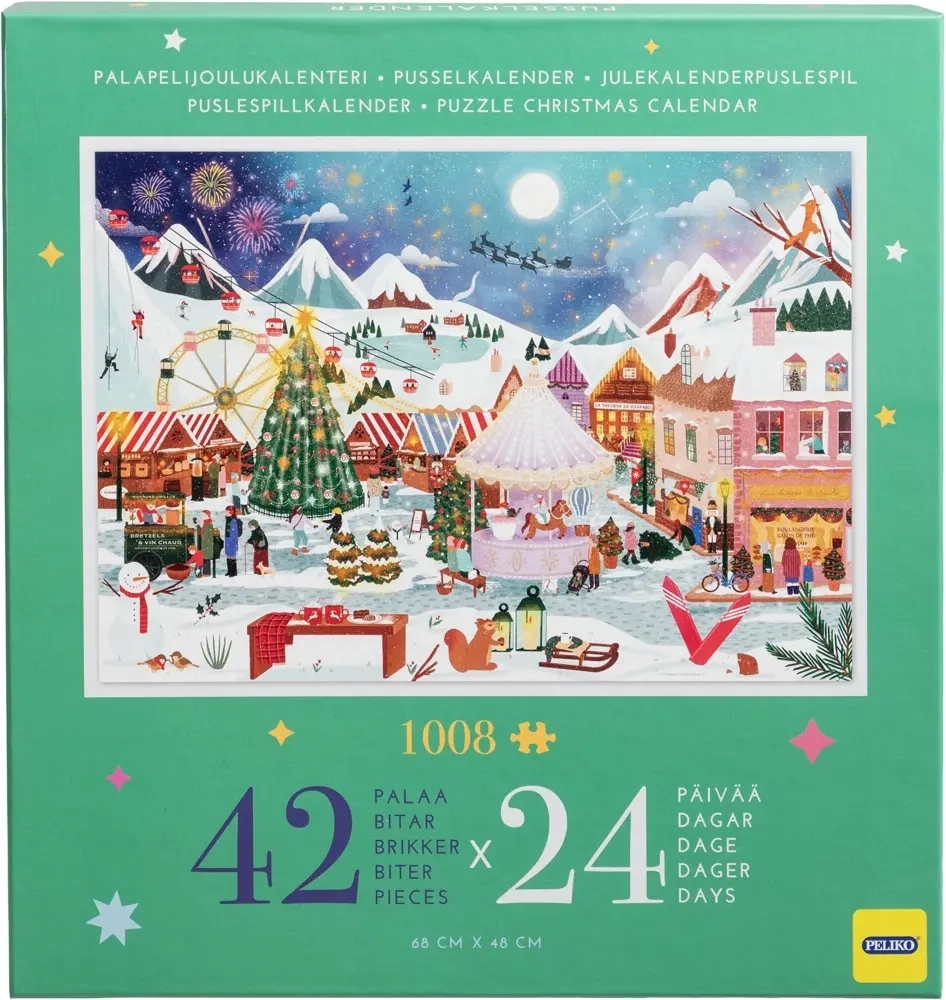 Peliko Puzzle Adventskalender - 1008 Teile