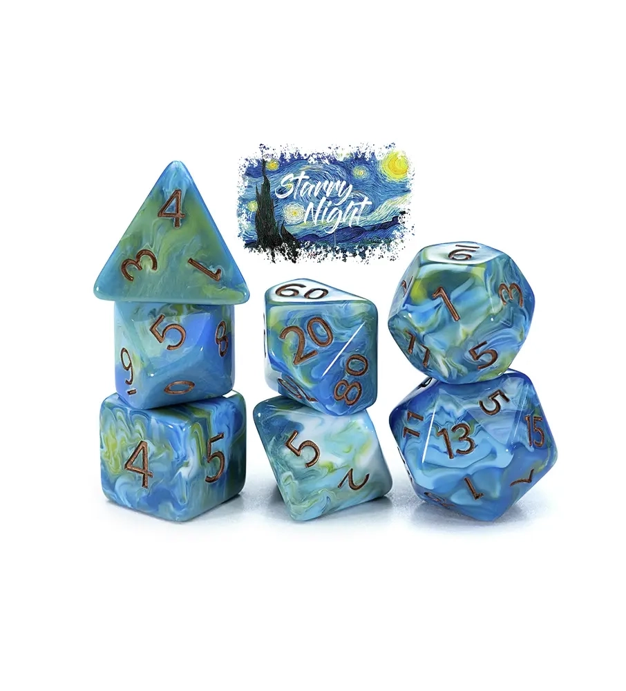Van Gogh Dice: Starry Night - Würfelset
