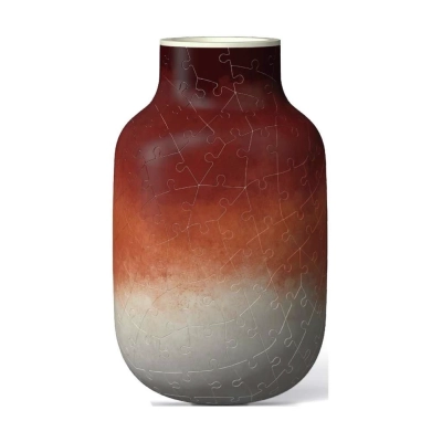 3D Puzzle Vase - Gradient Brick-Red