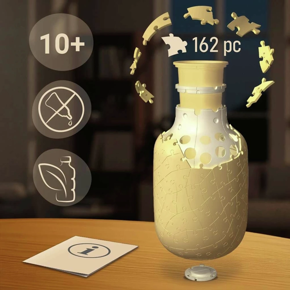 3D Puzzle Vase - Butter-Yellow