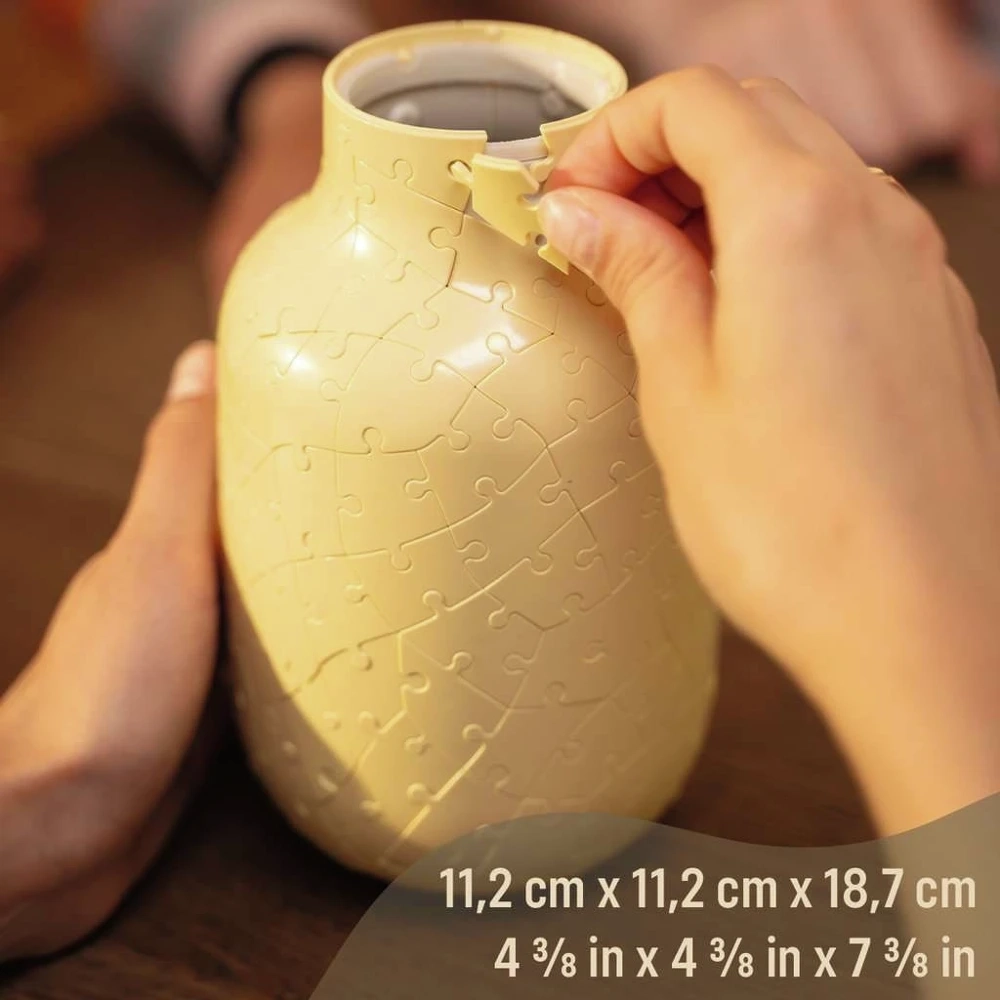 3D Puzzle Vase - Butter-Yellow