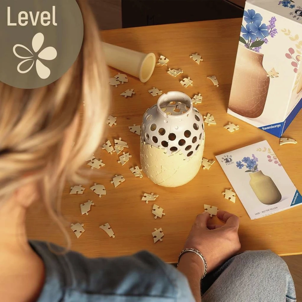 3D Puzzle Vase - Butter-Yellow