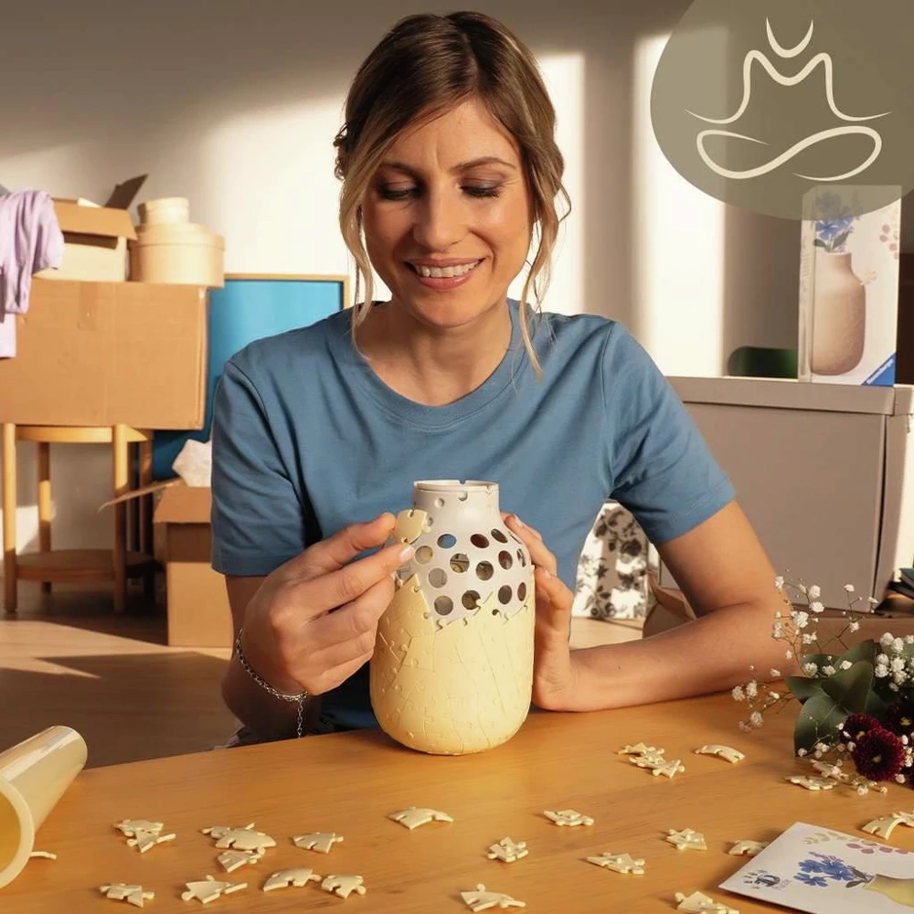 3D Puzzle Vase - Butter-Yellow