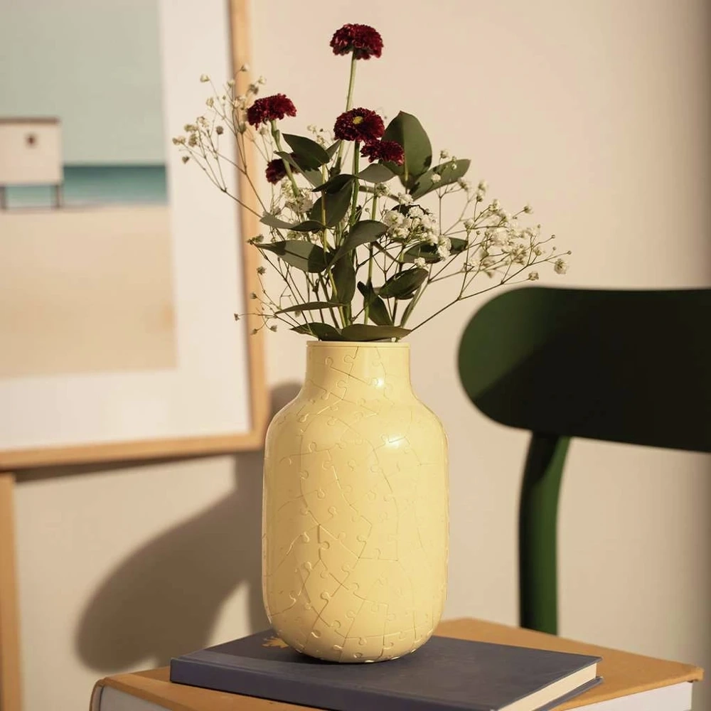 3D Puzzle Vase - Butter-Yellow