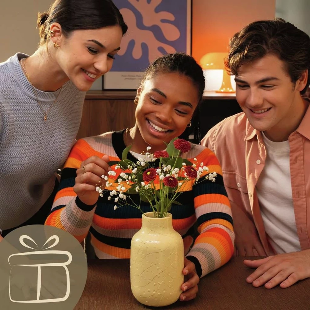 3D Puzzle Vase - Butter-Yellow