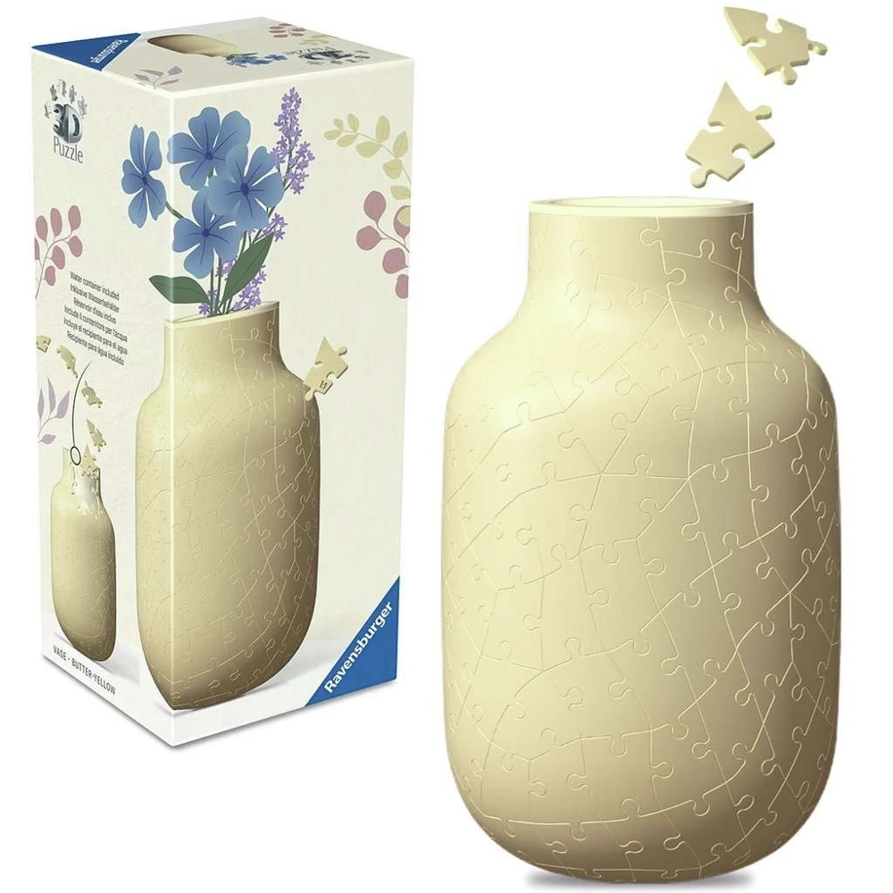 3D Puzzle Vase - Butter-Yellow