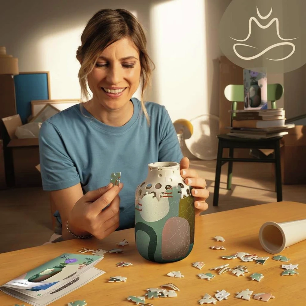 3D Puzzle Vase - Organic Sage