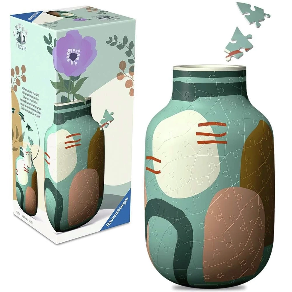 3D Puzzle Vase - Organic Sage