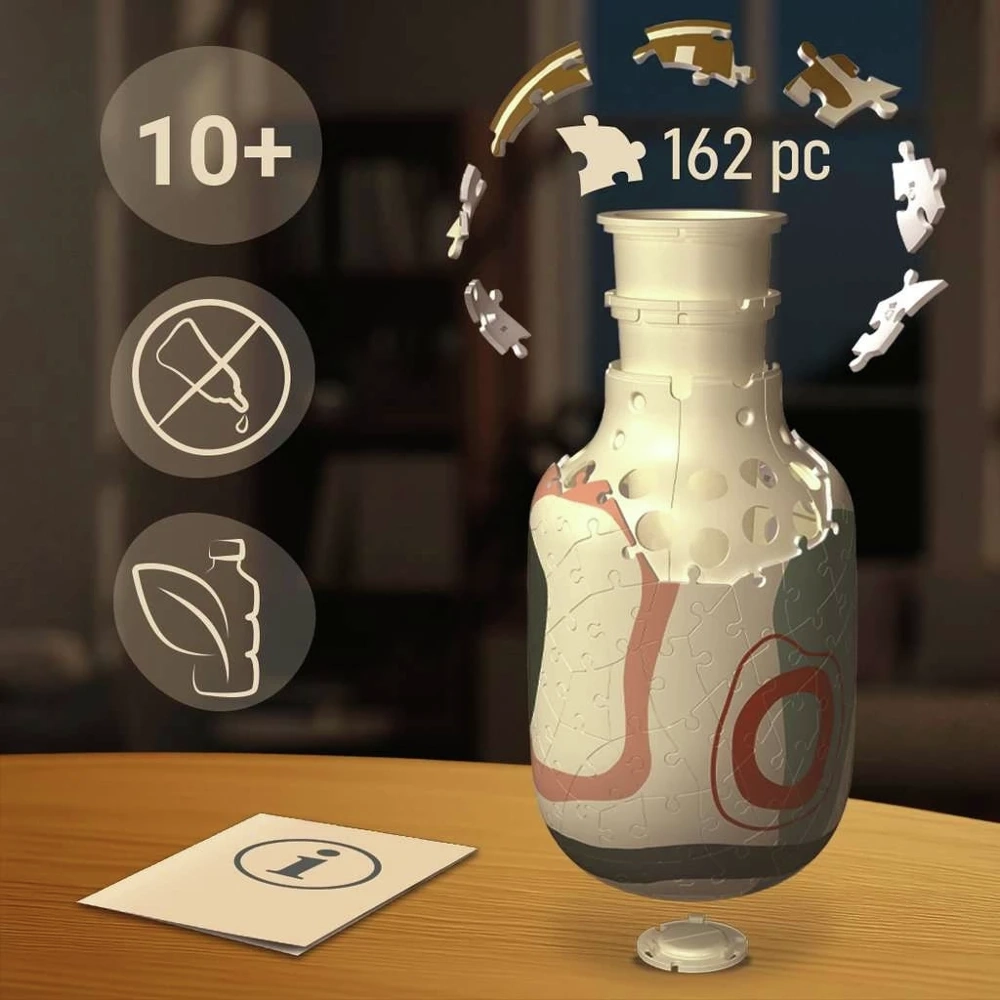 3D Puzzle Vase - Organic Beige