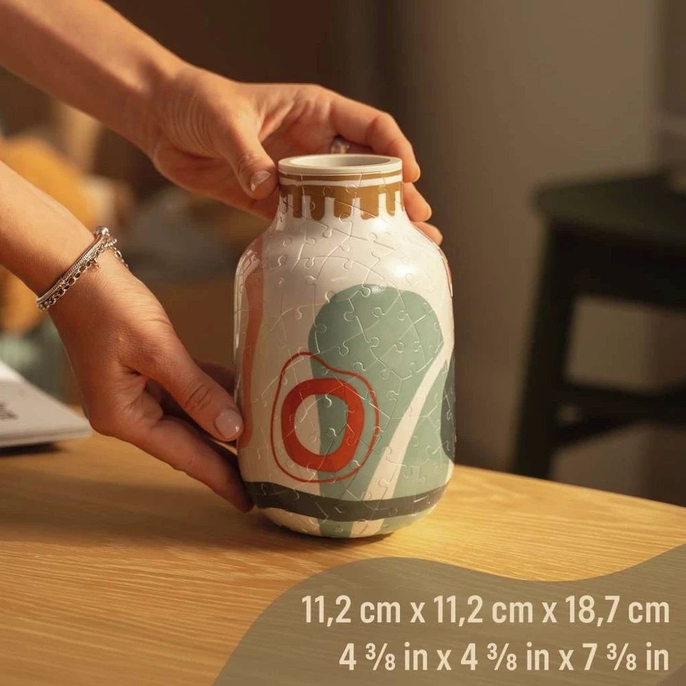 3D Puzzle Vase - Organic Beige