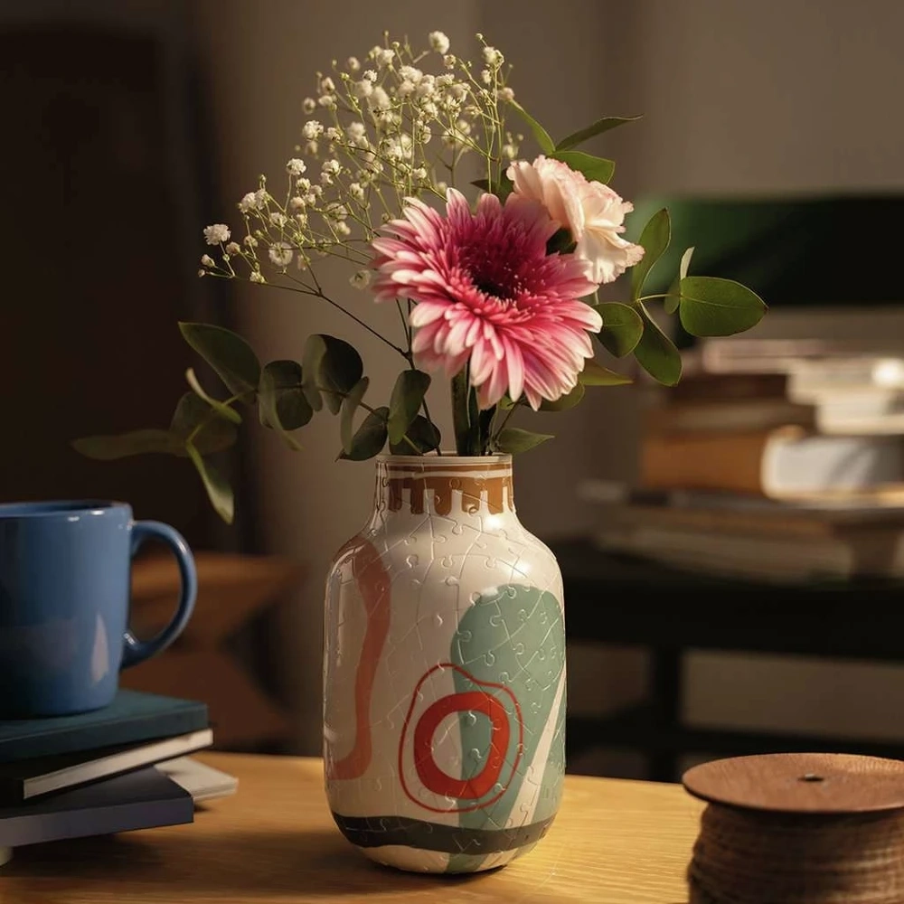 3D Puzzle Vase - Organic Beige