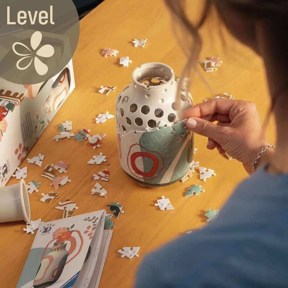 3D Puzzle Vase - Organic Beige