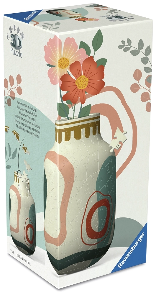 3D Puzzle Vase - Organic Beige