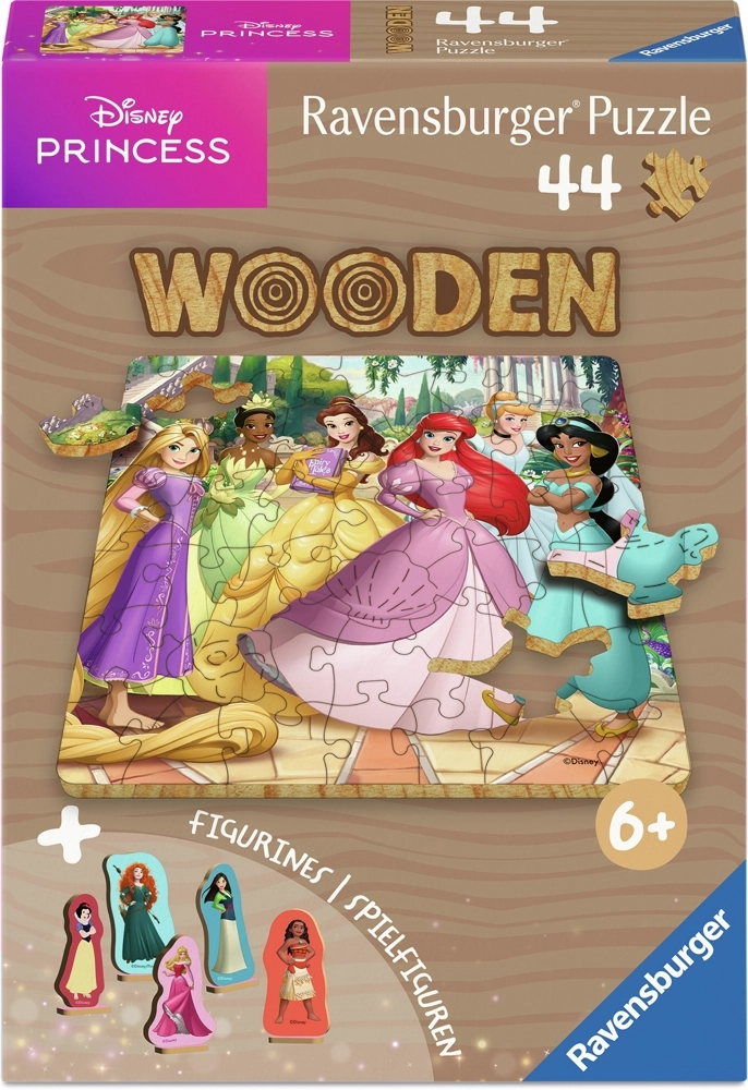 Zauberhafte Disney Prinzessinnen - WOODEN Puzzle Kids - 44 Teile