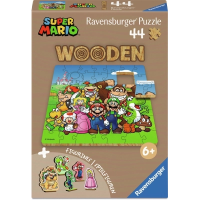 Super Mario - WOODEN Puzzle Kids - 44 Teile