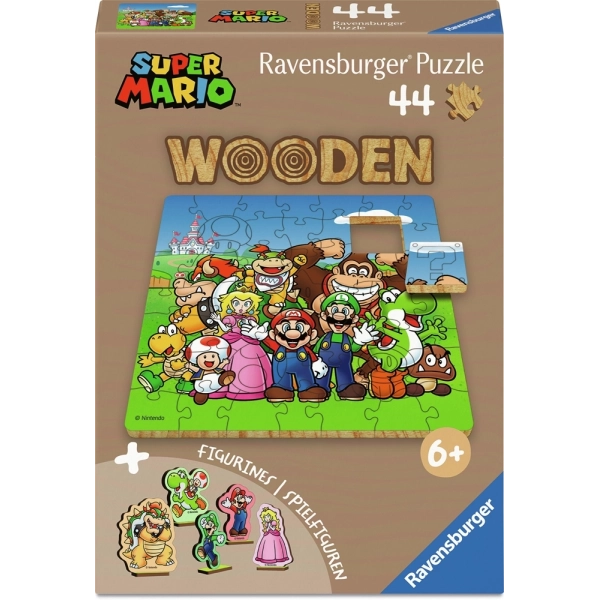 Super Mario - WOODEN Puzzle Kids - 44 Teile