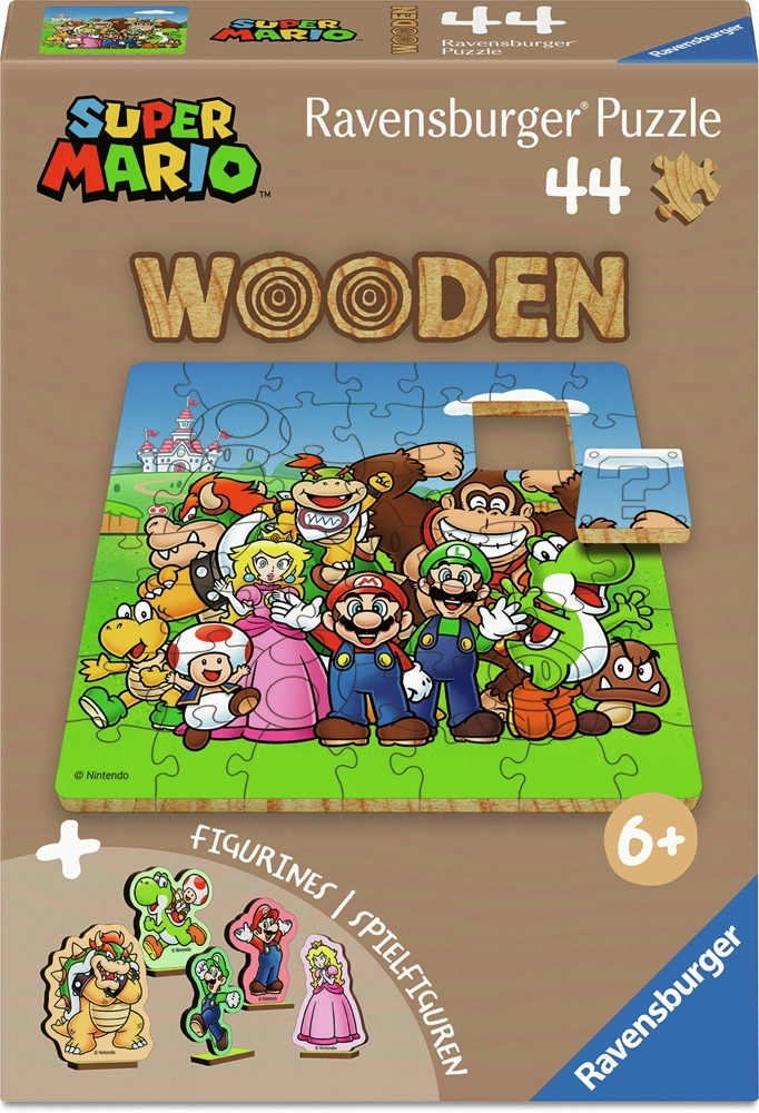 Super Mario - WOODEN Puzzle Kids - 44 Teile