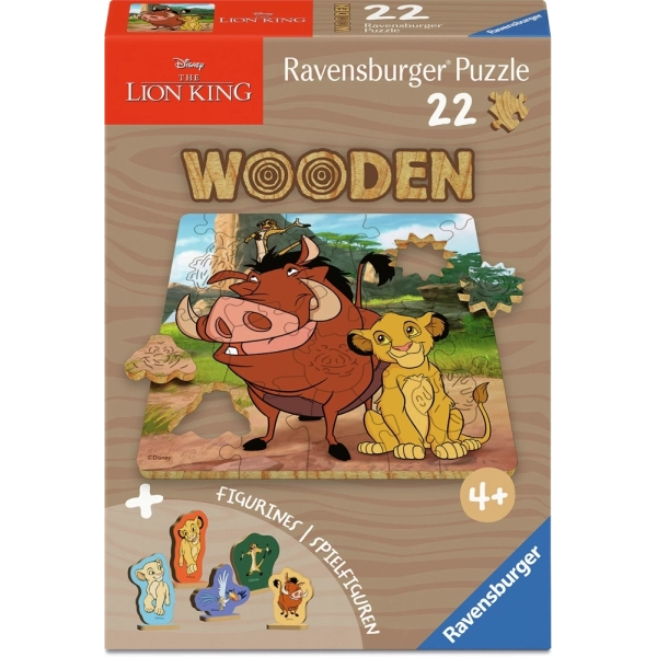 Disney Der König der Löwen - Simba's Königreich - WOODEN Puzzle Kids - 22 Teile
