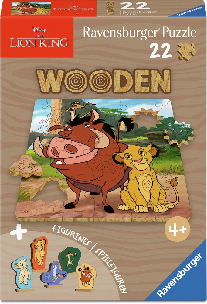 Disney Der König der Löwen - Simba's Königreich - WOODEN Puzzle Kids - 22 Teile