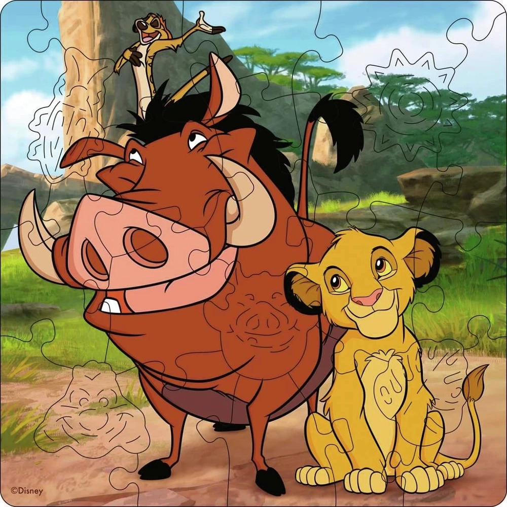 Disney Der König der Löwen - Simba's Königreich - WOODEN Puzzle Kids - 22 Teile